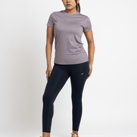 The Vibrant Combo (Navy Blue Legging & Sky Blue/ Mauve T-Shirt Set) - Beyond Physique